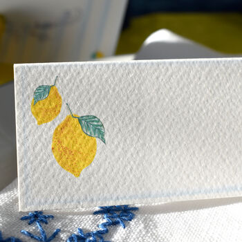 Lemon Menu And Place Card Set, 6 of 9