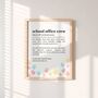 Personalised School Office Definition Print, thumbnail 1 of 4