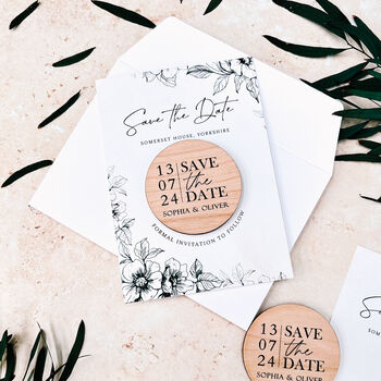Wedding Magnet Save The Date Cards Boho Floral, 6 of 10