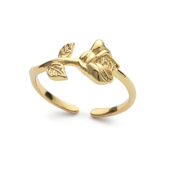 Gold Rose Band Ring, 2 of 4