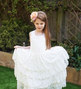 Aphrodite ~ Ivory Lace Dres ~ Flower Girl|Party Dress, 3 of 4