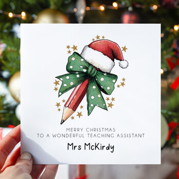 Thank You Teacher/Teaching Assistant, Christmas Card, 3 of 4