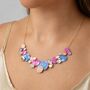 Hammered Colourful Disc Statement Necklace, thumbnail 1 of 4