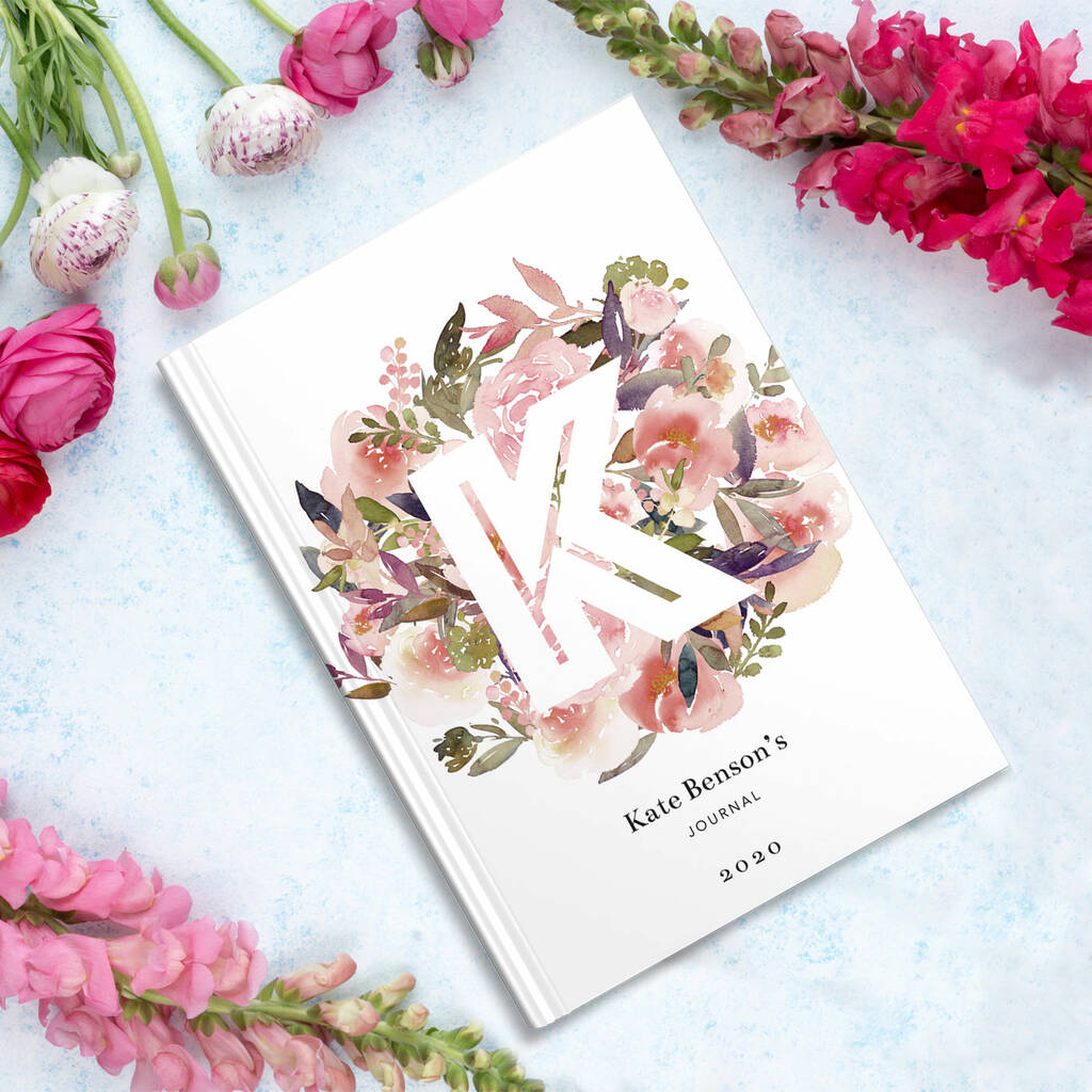 Personalised Letter Flower Posy Notebook By Letterfest