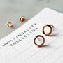 Handcrafted Infinity Circle Stud Silver Earrings, thumbnail 3 of 8