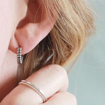 Tiny Hoop Earrings – Huggie Earrings, 2 of 12