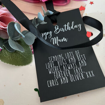 Leather + Flowers Scented Birthday Card For Mum, 4 of 8