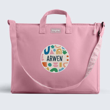 Personalised Abstract Design Kids Book Bag, 7 of 9