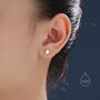 Sterling Silver Asymmetric Polygon Stud Earrings, thumbnail 6 of 12