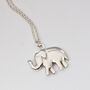 Lucky Indian Elephant Necklace, Trunk Up, thumbnail 5 of 7