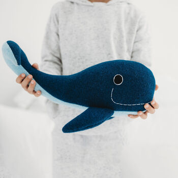 Blue Whale Soft Toy Handmade And Personalised, 3 of 7