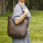 Weaving Leather Handbag, thumbnail 2 of 8