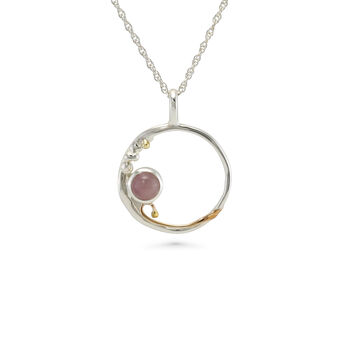 Rose Quartz Sterling Silver Pendant, 6 of 8