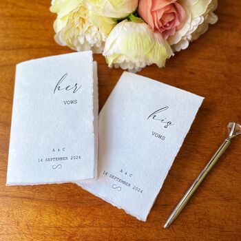 Vow Books Personalised Wedding Reading Cotton Cards, 6 of 6