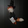 Wool Fox Witch Hanging Halloween Decoration, thumbnail 2 of 2
