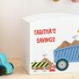 Personalised Tipper Truck Construction Wooden Money Pot, thumbnail 5 of 7