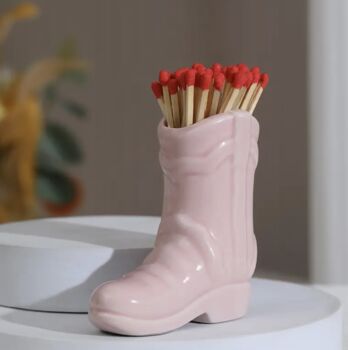 Ceramic Cowboy Boot Shaped Match Holder, 3 of 3