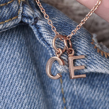 Rose Gold Vermeil Personalised Initial Necklace, 2 of 5