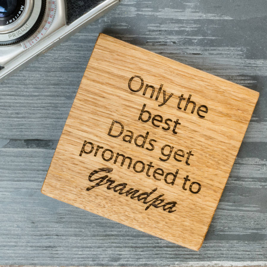 personalised oak grandparent coaster by bespoke & oak co ...