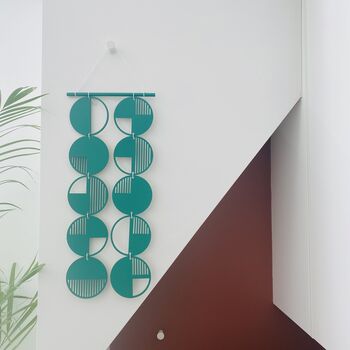 Green Cut Out Plywood Geometric Wall Art, 4 of 5