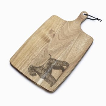 Personalised Giant Schnauzer Engraved Acacia Serving Board, 8 of 8