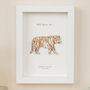 Personalised Tiger Wall Art New Baby Gift, thumbnail 3 of 5
