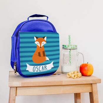 Children's Personalised Insulated Fox Lunch Bag, 2 of 9