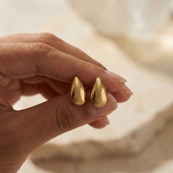 Teardrop Earrings Gold, 3 of 10