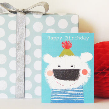 Happy Birthday Fluffus Polar Bear Mini Card, 3 of 3