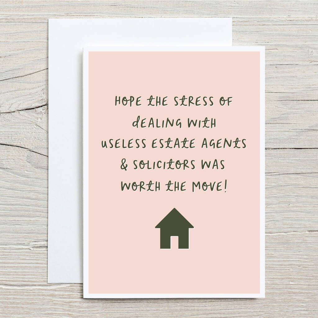 Funny New Home Card By Sweetlove Press