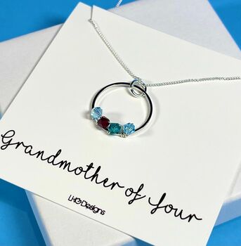 Family Birthstone Circle Earrings Gift For Her, 5 of 5