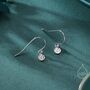 Sterling Silver Tiny Hammered Disks Dangle Drop Earrings, thumbnail 1 of 10