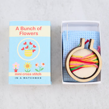 Bunch Of Flowers Mini Cross Stitch Kit, 7 of 8