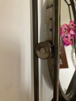 47cm Industrial Style Round Metal Wall Mirror Wall Mounted, 2 of 7