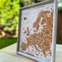 Europe Travel Map With Push Pins Cork Board Desk Size, thumbnail 6 of 6