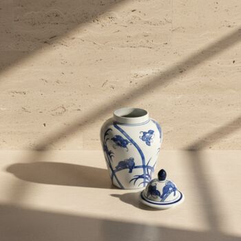 Chinoiserie Ginger Jar Pot Flevo White Blue Porcelain, 5 of 7