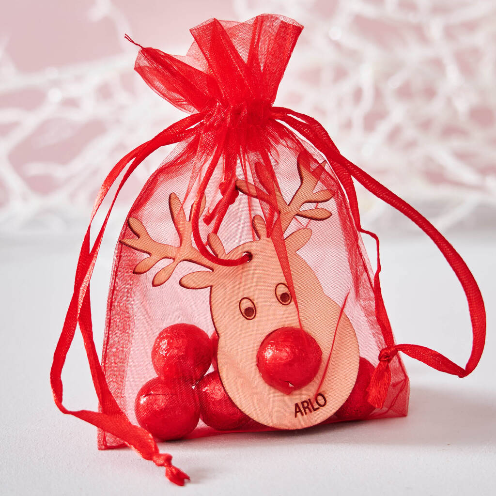 Chocolate Reindeer Decoration Christmas Stocking Filler, 1 of 4
