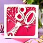 Champagne Bottle Personalised 80th Birthday Card, thumbnail 2 of 4