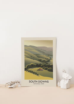 South Downs National Park Poster Art Pint, 2 of 8