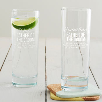 Personalised Father Of The Groom Wedding Glass, 7 of 10