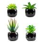 Four Mini Artificial Fake Succulents Plants In Pots, thumbnail 4 of 7