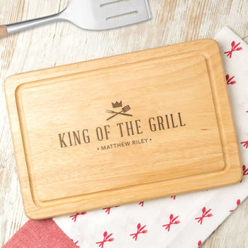 Personalised 'King Of The Grill' Slate Serving Board, 2 of 5