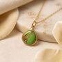 18k Gold Vermeil Peridot August Birthstone Necklace, thumbnail 1 of 3