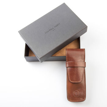 Personalised Luxury Leather Pen Holder. 'The Pienza', 9 of 12
