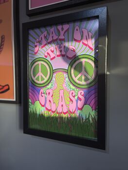 Stay On The Grass Psychedelic Poster Print, 5 of 5