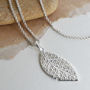 Sterling Silver Geometric Leaf Necklace, thumbnail 2 of 7