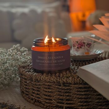 Dried Lavender And Chamomile Meadow Candle, 2 of 4