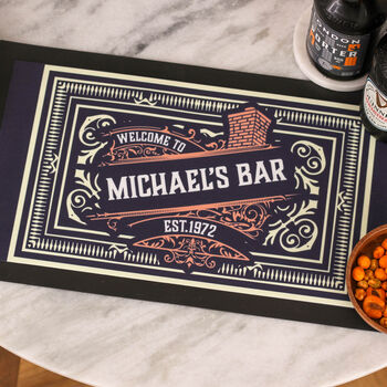 Personalised Brewery Bar Runner Gift For Dad's Home Bar, 6 of 7