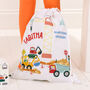 Children's Personalised Construction Themed Nursery Bag, thumbnail 3 of 4