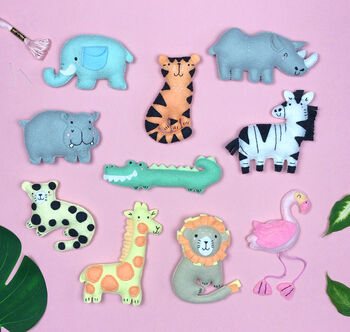 Sew Your Own Jungle Friends Felt Craft Kit, 2 of 11
